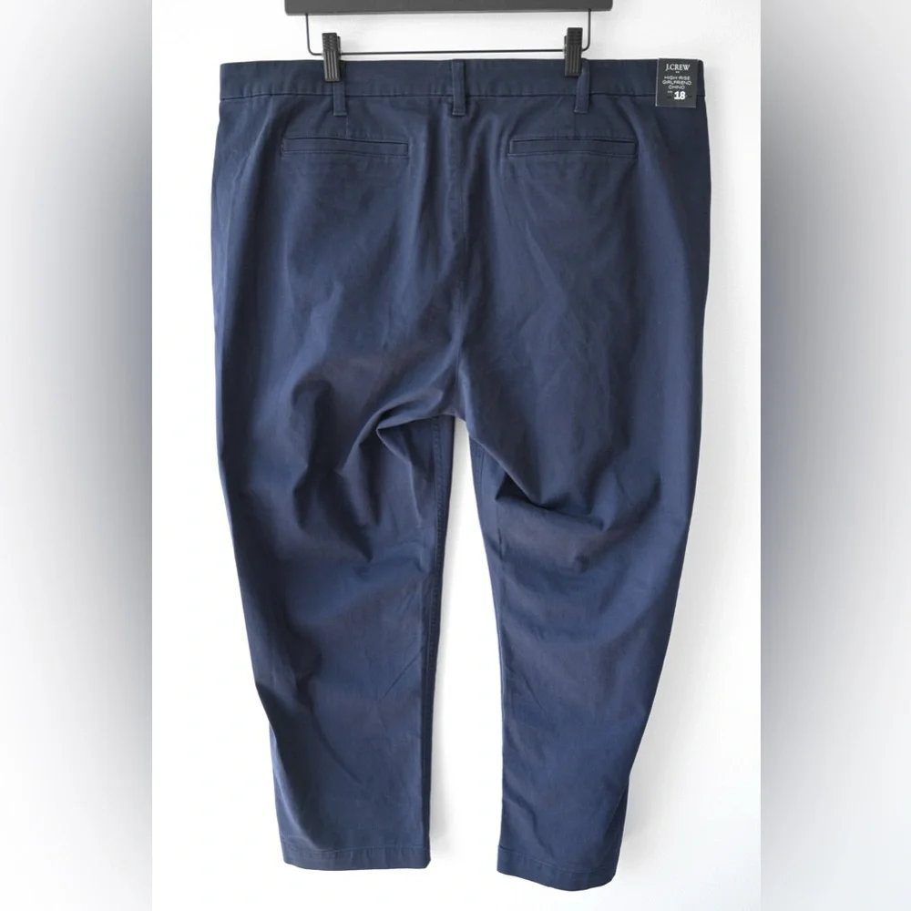 J Crew High Rise Girlfriend Chino Navy Pants - Picture 8 of 9